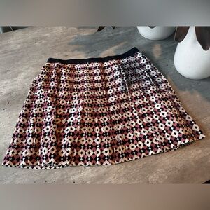 J Crew pleaded skirt size 12 diamond pattern